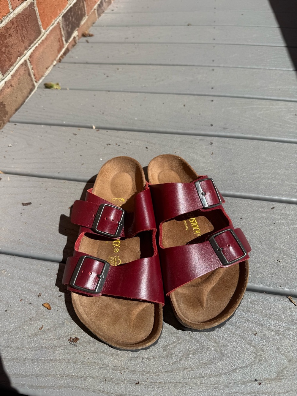 Red Leather Birkenstock Arizona